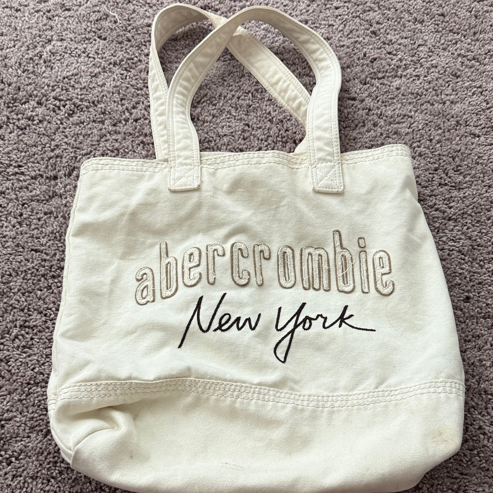 Abercrombie & Fitch Cream Tote Bag